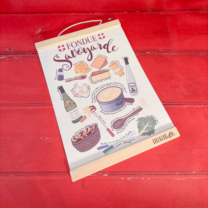 Illustration imprimée sur papier d'art, ambiance douce et poétique.