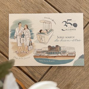 Carte de la Thalasso de Pornic illustrée par Ceci Rjass