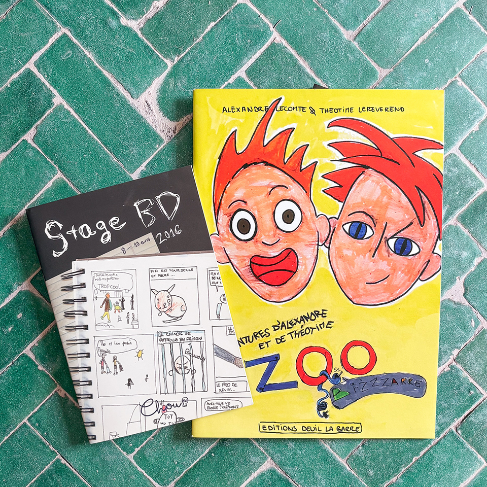 Planche de bande dessinée réalisée en atelier collectif