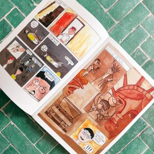 Planche de bande dessinée réalisée en atelier collectif