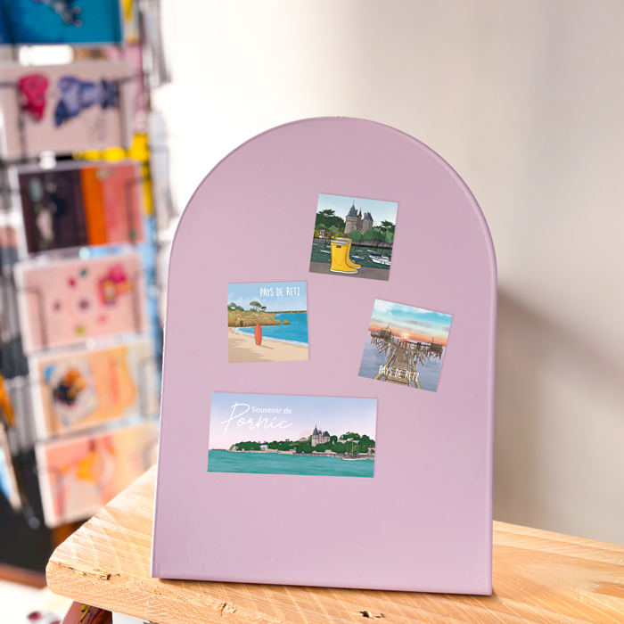 Magnet carré ou rectangulaire, illustration imprimée sur papier français magnétique mat, collection Céci Rjass