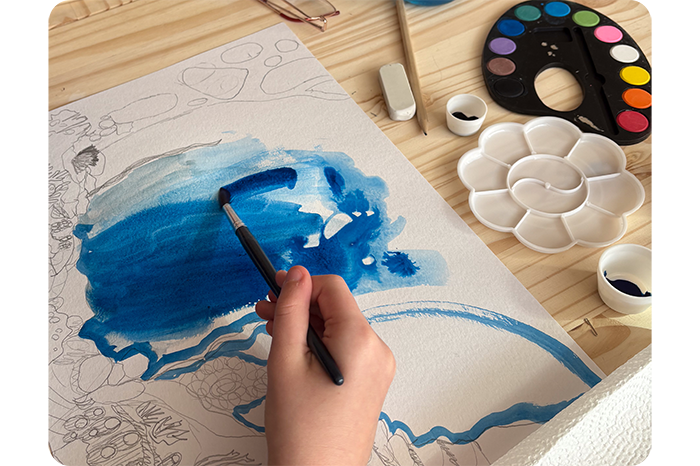 Cours de dessin enfant avec Ceci Rjass