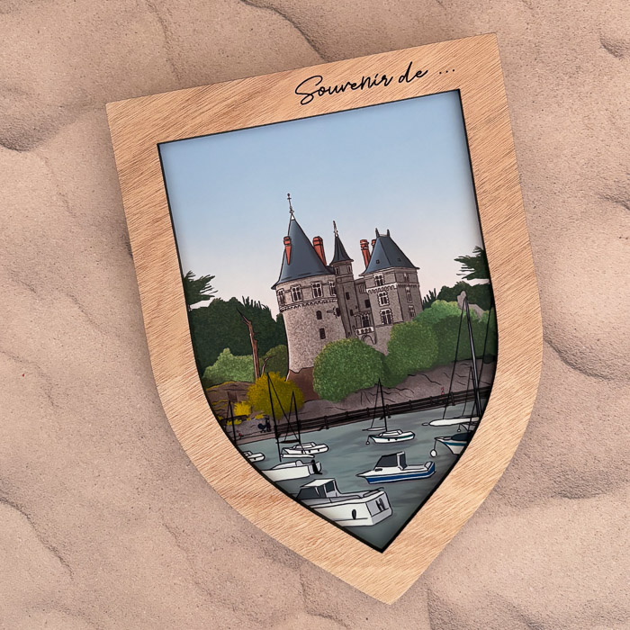 Blason du Pays de Retz illustré par Ceci Rjass, inspiré des armoiries du château de Pornic