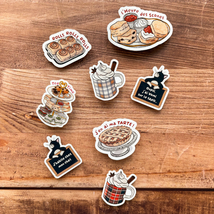 Petits stickers brillants d'automne par Ceci Rjass